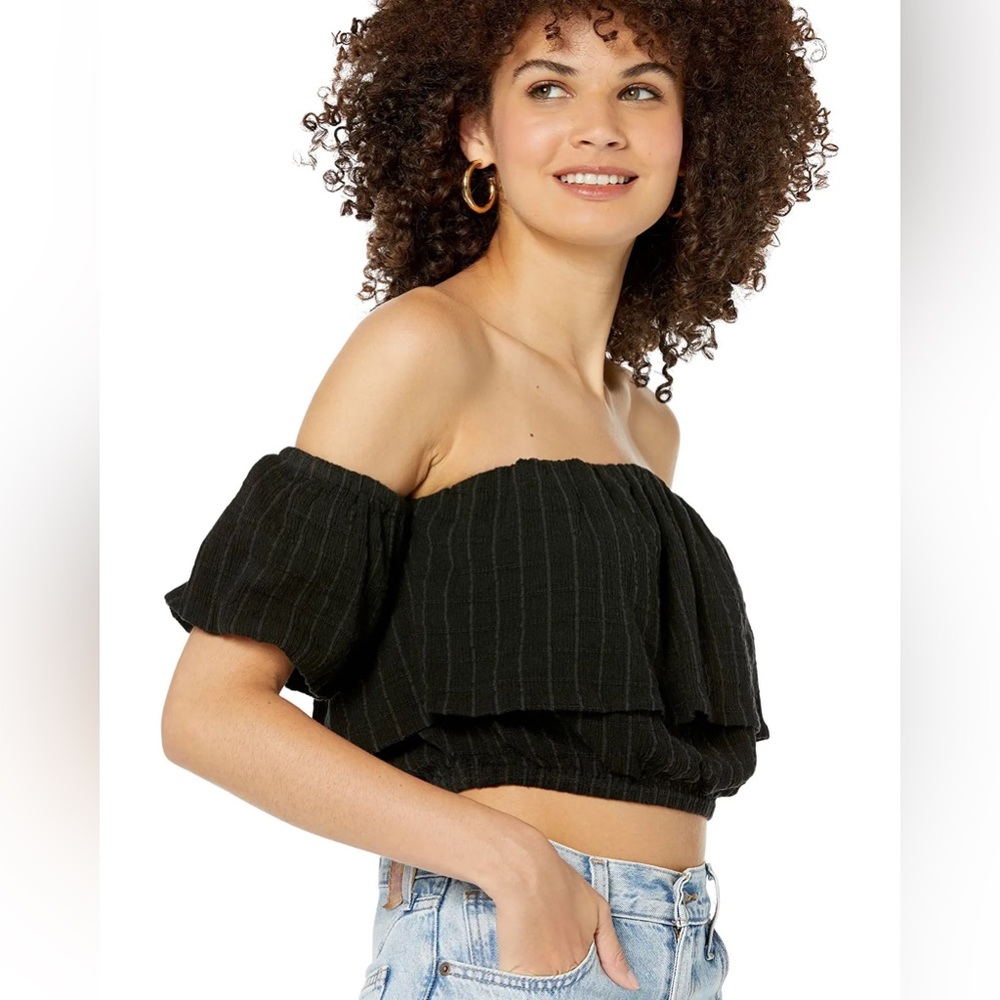 Roxy Women’s Seaside Heaven Off The Shoulder Crop Top NWT Size Large